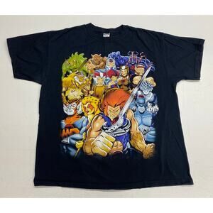 VTG Y2K Jerzees Thunder-Cats cotton graphic short sleeve t-shirt XL